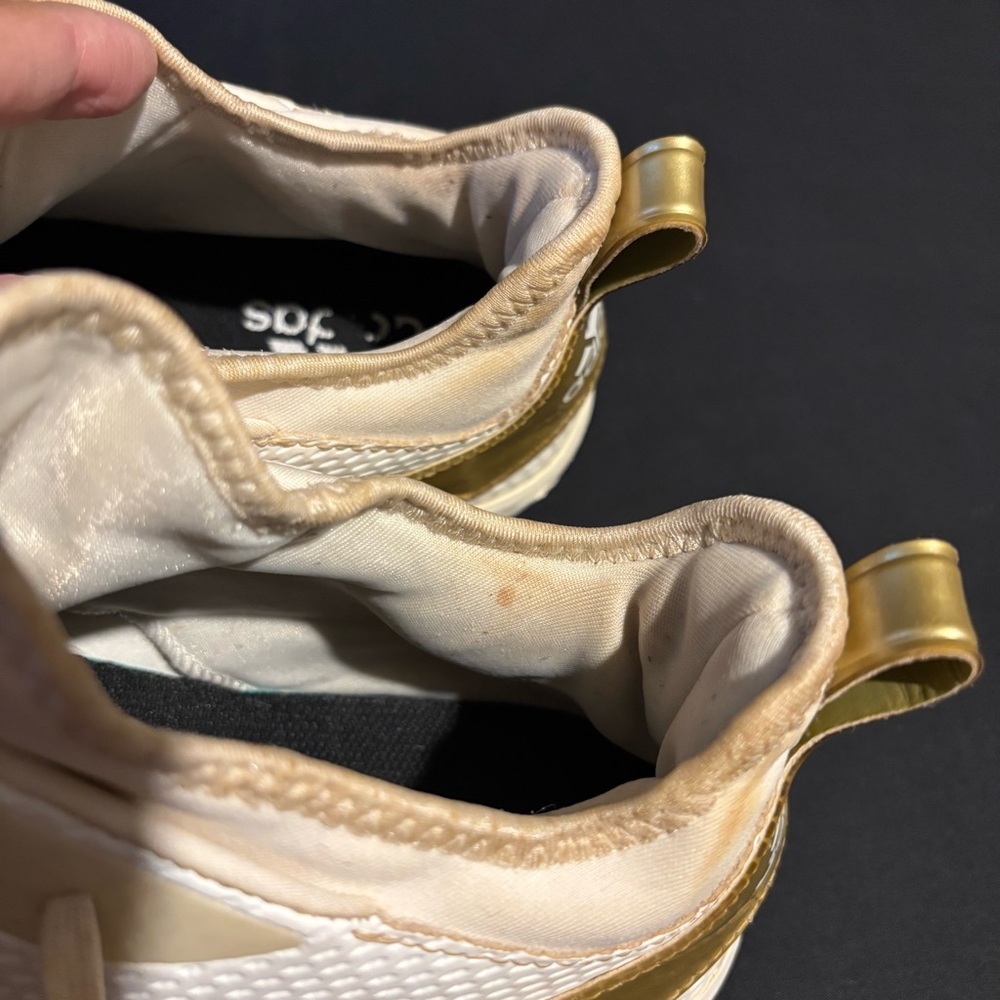 Adidas Adizero White and Gold Soccer Cleats men’s size 13 - Picture 7 of 9